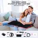 Red Light Therapy for Body, 31.5" * 11.8" Near Infrared Light Therapy Pad, 3-in-1 Chip 360 LEDs 660nm & 850nm Infrared Light Therapy for Body Back Waist Shoulder Knee Joint, Gift for Women Men