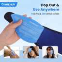 Comfpack Face Ice Pack Wrap for TMJ Relief with 4 Reusable Hot Cold Gel Packs, Wisdom Teeth Ice Pack Head Wrap for Tonsillectomy, Tooth Extraction & Teeth Removed, Oral Surgery, Cosmetic Injection