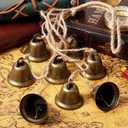 4 Pcs Witch Bells Protection for Door, Hangers Wind Chimes, Door Bell Hanger Christmas Bells for Boho Home Room Decor