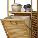 Laundry Hamper with 2-Tier Shelves & Tilt Out Basket, Laundry Baskets Organizer Hampers Bathroom Storage Shelf for Laundry Room, Bathroom, Nursery, Bedroom, Guest Room, Closet (2 Tier - Large)