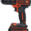 BLACK+DECKER 20V MAX Cordless Drill/Driver Kit with Battery, Charger, and Double Ended Bit (BDCDD120C)