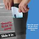 Soccer Shin Guard Set with Sleeves & Insert Pocket | Protective Soccer Equipment for for Kids, Adults, Boys & Girls (Small, Sky Blue)