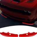 for Challenger Front Bumper Lip Splitter Protector Cover Trim for 2015-2023 Dodge Challenger GT RT SRT Red Exterior Accessories 2 Pcs (Small)