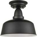 Farmhouse Matte Black Ceiling Light Fixture Rustic Barn Intusrial Semi Flush Mount Ceiling Lights for Kitchen Dining Room Hallway Porch Foyer Entryway Laundry Corridor