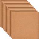 BENECREAT 8 Pack 12x12 Inch Cork Board 3mm Thick Cork Board Tiles Square Cork Tiles Coaster Cork Sheets Tiles for Bulletin Boards, Wall Decoration, DIY Crafts