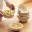 Paper Bowls, 16 oz, 200 Count, Biodegradable Sugarcane, Hot and Cold Use, Natural
