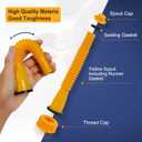 33 Pcs Gas Can Spout Replacement Kit,Gas Can Spout Replacement Fits 5 Gallon Gasoline Cans,with Flexible Nozzles,Screw Collar Gas Caps for Fuel Transfer Tanks (Yellow -4 Kit)
