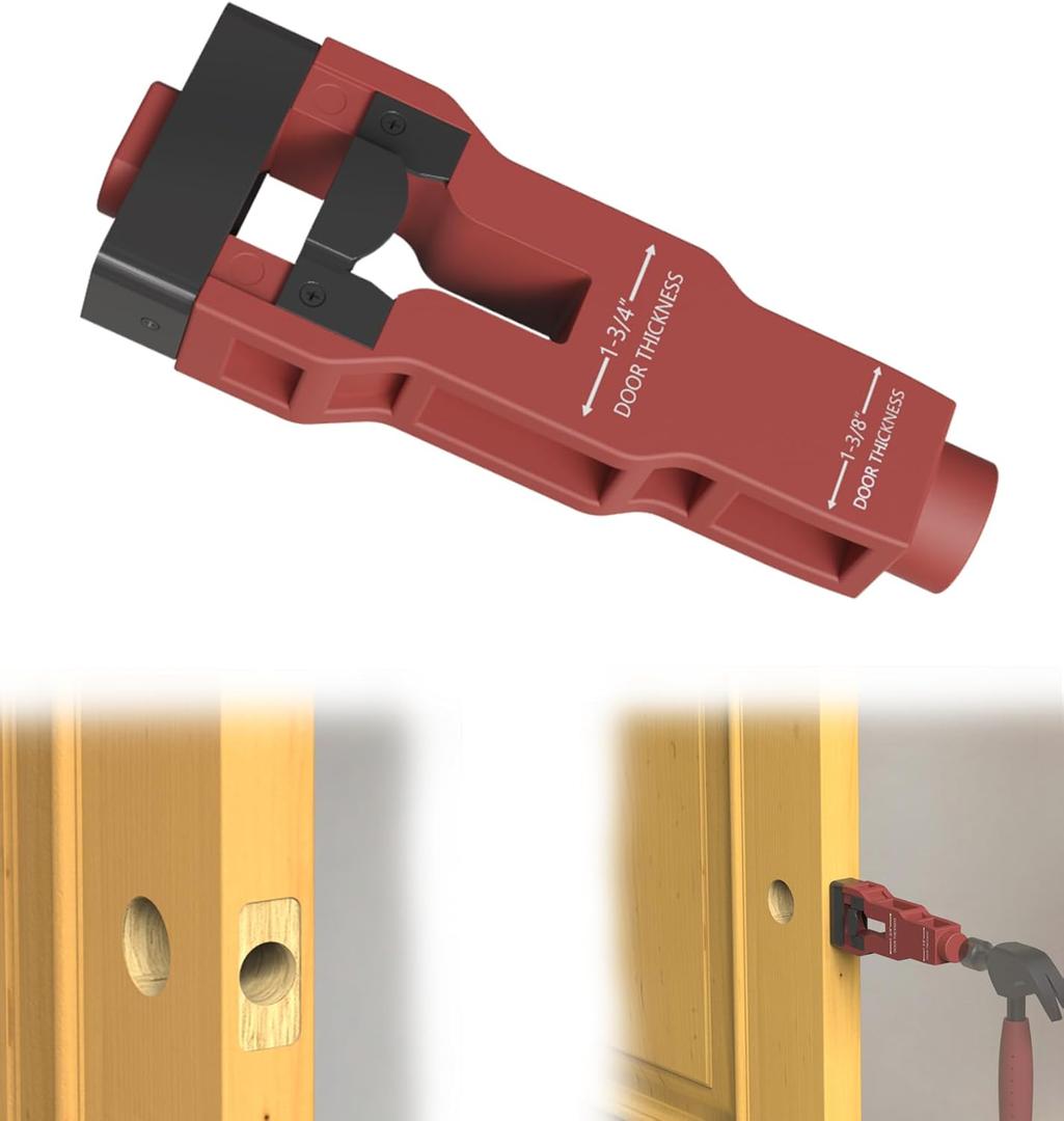 Door Latch Mortise Tool, Door Latch Installation Kit Help Remove Material to Install Door Latch for Clean, Accurate Professional Installation, Door Latch Tool for Use with 1-3/4" or 1-3/8" Thick Door