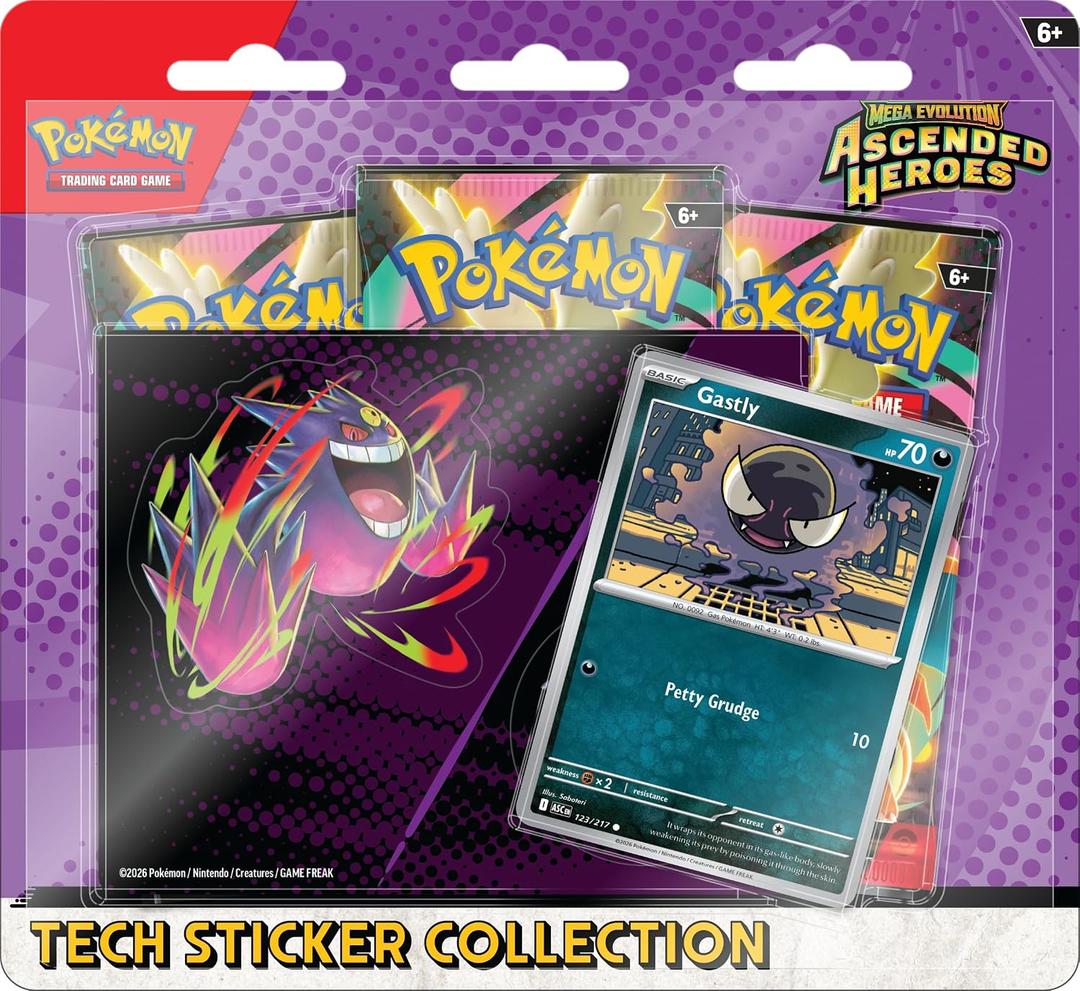Pokmon TCG: Mega EvolutionAscended Heroes Tech Sticker Collection - Gastly