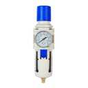 BLCH 1/2" NPT Air Compressor Filter - Air Pressure Regulator Filter Combo,Compressed Air Dryer AW4000-04 Semi-Auto Drain Poly Bowl Gauge 0-160 PSI 5m