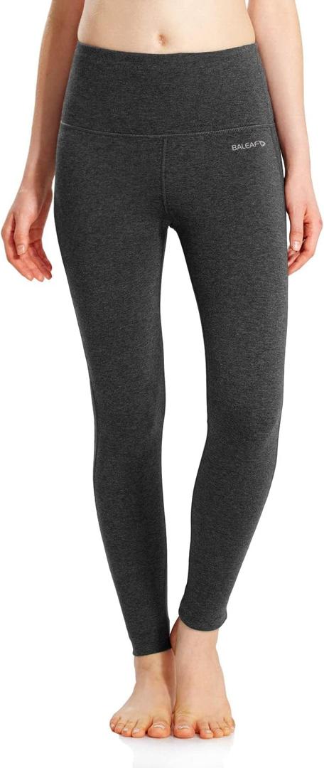 baleaf Leggings for Women with Pockets Tummy Control Compression Workout Athletic Running High Waisted Yoga Pants (M, Charcoal)