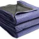 Deluxe Moving Blanket Pad, Quilted Blue 72"x80" 3 Pack