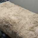 OLANLY 3x5 Machine Washable Small Bedside Rug, Soft Fluffy Shaggy Rugs for Living Room, Bedroom, Indoor Floor Carpet for Kids Girls and Boys, Preppy Dorms, Nursery, Home Decor Aesthetic, Beige