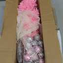 Small Pink Christmas Tree with Lights, 2ft Artificial Mini Tabletop Christmas Tree Decorations with Star Tree Topper, Balls Ornaments, Gift Pack, 30 Pcs Mini DIY Xmas Trees for Toddler, Kids