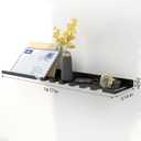 Black Key Holder for Wall, Decorative Wall Mounted Mail Organizer and Key Hanger with Tray, Key Holder with 7 Hook, for Doorway, Hallway, Living Room, Kitchen, Office