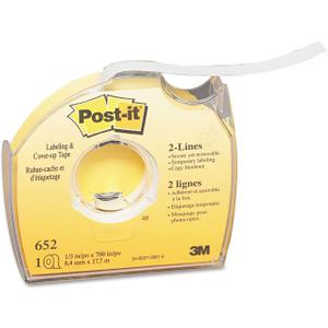 3M 652 Post-It Labeling/Cover-Up Tape, Non-Refillable, 1/3-Inch x 700-Inch Roll, 1/EA