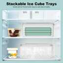Mini Ice Cube Trays for Freezer, Small Round Ice Cube Molds 104x3 PCS Tiny Pebble balls, Crushed Ice Trays with Lid & Bin, Easy Release Nugget Ice Ball Maker for Chilling Drink, Coffee, and Juice