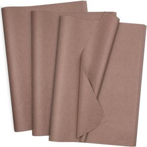 Jkopsnr 100 Sheets Brown Tissue Paper 20x14 Inches Tissue Paper for Gift Bags Wrapping Tissue Paper Bulk for DIY Crafts Birthday Halloween Holidays Decor