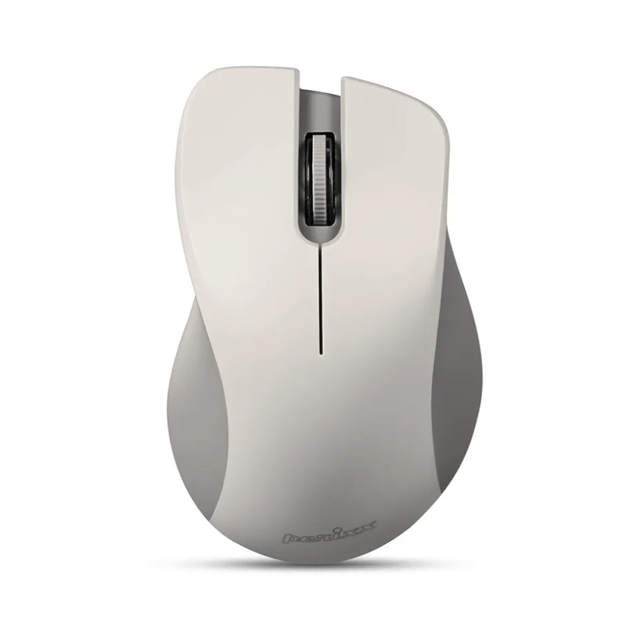 Perixx PERIMICE-621M Wireless Mouse - Silent Click with Ergo Design - Compatible for Desktop and Laptop PC - Wireless 2.4 GHz - Beige
