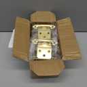 3/8 Inch Inset Brass Gold Cabinet Hinges, (10 Pairs - 20 Pack) Self Closing Hinges for Cabinets Doors, Kitchen Cabinet Door Hinges Hardware