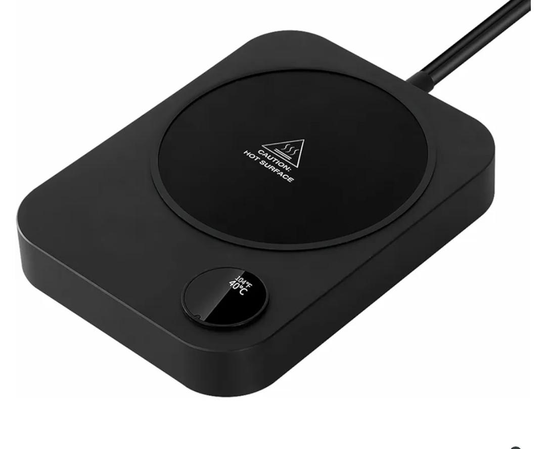 Coffee Mug Warmer, Coffee Warmer for Desk with Auto Shut Off & 3 Temperature Settings, Smart Coffee Cup Warmer for Desk, Candle Warmer for Tea, Milk, Coffee, Wax and Candle, Balck