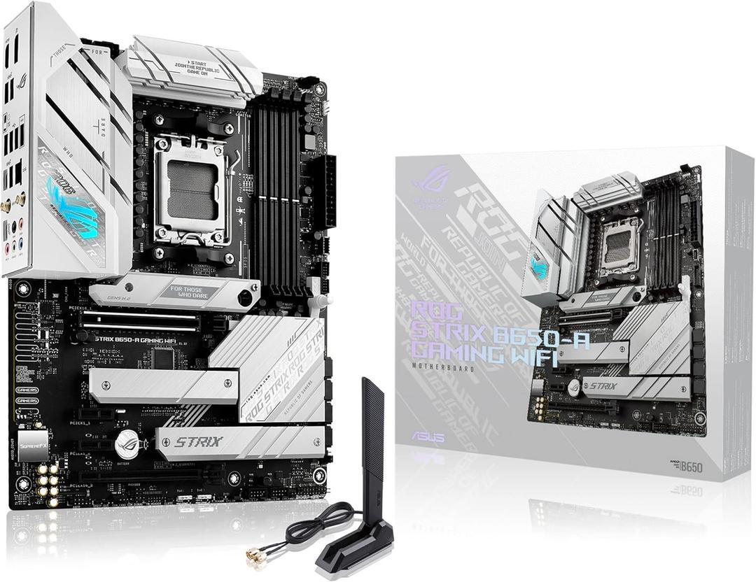 ASUS ROG Strix B650-A Gaming WiFi 6E AM5 (LGA1718) Ryzen 7000 Motherboard(12+2 Power Stages,DDR5,3xM.2 Slots,PCIe 4.0, 2.5G LAN,WiFi 6E,USB 3.2 Gen 2x2 Type-C Port)