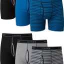 Hanes Men's Boxer Briefs, Cool Dri Moisture-Wicking Underwear, Cotton No-Ride-up for Men, Multi-6 Packs2 XL