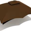Wonwon Gazebo Replacement Canopy Top Cover 10X12 Double Tiered Canopy Roof for Lowe's Allen Roth Gazebo Model #GF-12S004BTO/GF-12S004B-1 (Brown)