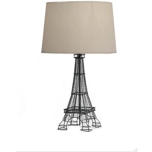 Adesso Eifel Tower Novelty Table Lamp with Fabric Shade  3-Way Adjustable Brightness, Parisian Bedside Table, Home Office Lighting or Room Dcor, 25.5 x 15