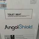 Elongated Toilet Seat Molded Wood Toilet Seat with Zinc Alloy Hinges, Easy to Install also Easy to Clean, Anti-pinch Wooden Toilet Seat by Angol Shiold (Elongated, Natural)