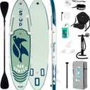 FunWater Inflatable Stand Up Paddle Board with Premium SUP Paddleboard Accessories, Anti-Slip EVA Deck, 11'/10'6'' Paddle Boards for Adults & Youth of All Skill Levels (Green Turtle)