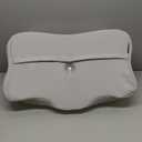 Cervical Neck Pillow, Memory Foam Pillows for Neck and Shoulder Pain Relief, 2 Heights Ergonomic Pillow with Breathable Ice Silk Cover, Neck Support Pillow for Side Back Stomach Sleepers (Pearl White)