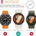 5 x Case for Samsung Galaxy Watch 7 40mm Screen Protector,Hard PC Bumper Built-in HD Tempered Glass Film for Galaxy Watch 7(Silver,40mm)