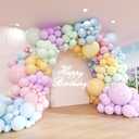 ADOINBY Pastel Rainbow Balloon Arch Kit, 162Pcs Macaron Assorted Colorful Party Balloon Garland Kit for Baby Shower, Wedding, Engagements, Birthday, Gender Reveal, Anniversary, Easter Decorations