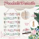 HPNIUB Christian Wall Art, Inspirational Bible Verse Wooden Hanging Plaque, Scripture Wood Sign for office, Meditation Motivational Quote Floral Hanging Wooden Sign for Home Living Room Wall Decor