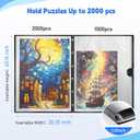 2000 Puzzle Storage Folder Binder Keeper for Jigsaw Enthusiasts - Space-Saving Organizer, Holds 20 Puzzles, 28.35"x40.16" inches, HD Film Pockets Birthday Gifts for Mom &Grandma, Large