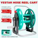 Garden Water Hose Reel Cart,Holds 50-60 Ft of 5/8 Inch Hose, Portable Hose Pipe Holder for Outside