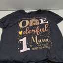 Mama Isn't She Onederful 1st Birthday Neutral Boho Rainbow T-Shirt 3XL, Black