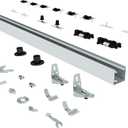 JUBEST 72" Bifold Door Hardware, Top Mounted Bi fold Door Hardware Kits, Closet Door Hardware for Inside Door, Bathroom, Cabinet, 4 Doors System (NO Doors Include)