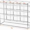 BEYGORM Acrylic Vertical Marker Organizer for 200 Markers with 17 Compartments, Clear Angled Pen & Pencil Holder, Large Desk Stationery & Art Supply Storage for Office & School (13 x 10.2 x 4 Inch)