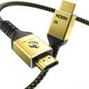 8K Certified HDMI Cable 3.9FT/1M, HDMI 2.1 Cable 8K@60Hz 4K@120Hz, 48Gbps Ultra High Speed HDMI Cord, HDCP 2.2&2.3, DTS:X, Dynamic HDR, eARC, Compatible with Roku TV/HDTV/PS5