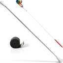 26 Inch Twirling Baton  Stainless Steel Shaft Rod for Lighter Feel Ideal for Beginners Complete with Dance Ribbon and Grip Tape