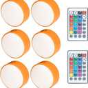 6-Pack Carved Pumpkin Lights with Remote Control  Eerie Glow for Halloween Jack-o'-Lanterns, Weather-Resistant & Easy to Install - Great for Pumpkin Carving Parties