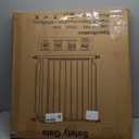 57.5-62" Extra Wide Baby Gate for Doorways,30" Tall Double Lock Mechanism Metal Dog Gate Pressure MountAutomatic Closing Child Safety Gate,White