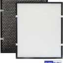 PUREBURG FLT9200 Replacement Filter Set Compatible with GermGuardian AC9200WCA AC9200 Air Purifier Filter H, 2-Pack H13 Activated Carbon Air Clean Dust VOCs