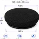 Sojoy iGelComfort Deluxe Gel Swivel Seat Cushion with Supportive Memory Foam 360 Degrees Rotating Seat Cushion for Home,Stool Chair,Office (Black, 15.5 * 15.5 * 2.5 - Mesh)