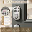 Keyless Entry Door Lock with 2 Handle Smart Deadbolt, App Control, 100-Code Keypad, One-Time Passcode, Auto Lock & Anti-Peep, Easy Installation for Front Door(Silver+Handle)