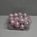 JULMELON 24PCS Large Christmas Balls Ornaments,60mm/2.4 in Shatterproof Plastic Decorative Xmas Tree Ornaments, Assorted Christmas Ball Ornaments for Wedding Mothers Day Party Decorations (Pink)
