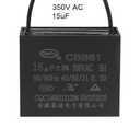 uxcell Ceiling Fan Capacitor CBB61 15uF 350V AC 2 Wires Metallized Polypropylene Film Capacitor 58x48x30mm for Electric Fan Pump Motor Generator 2Pcs