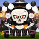 2 x Halloween Trunk or Treat Car Decorations Kit with Skeleton Design, Large Halloween Decor for SUV Car Archway Garage Party Supplies Decorations Outside